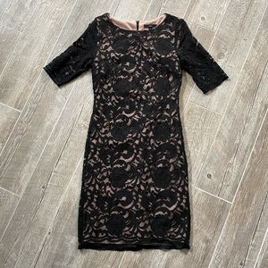 R&K Black Lace Dress w/Nude Lining